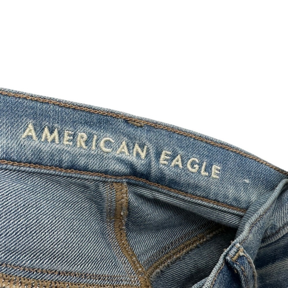 American Eagle Womens Baggy High Rise Jeans Sz 6 Reg Light Wash  Denim - Picture 5 of 6